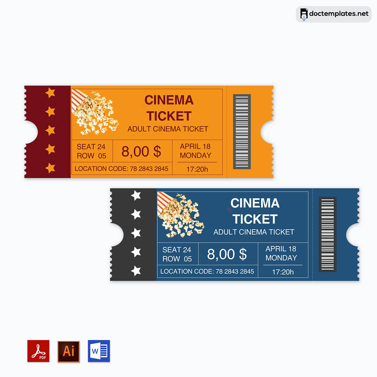  free movie ticket template word