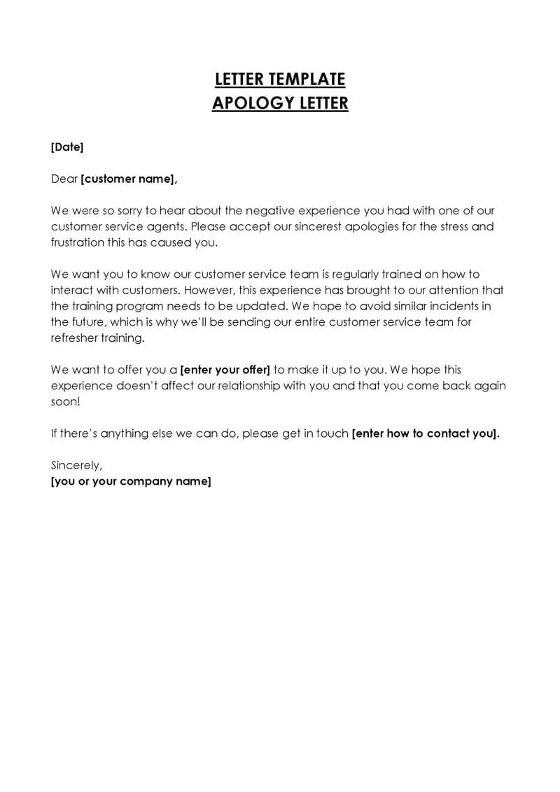 Apology letter to teacher