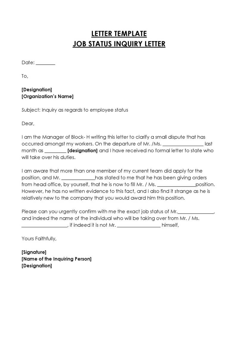 Inquiry letter Sample for school