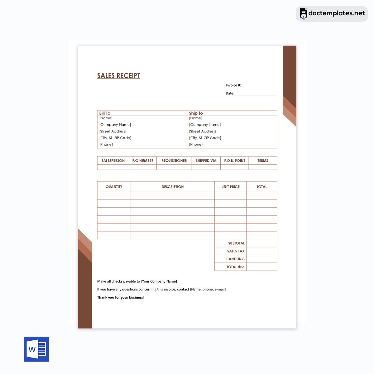  sales receipt generator