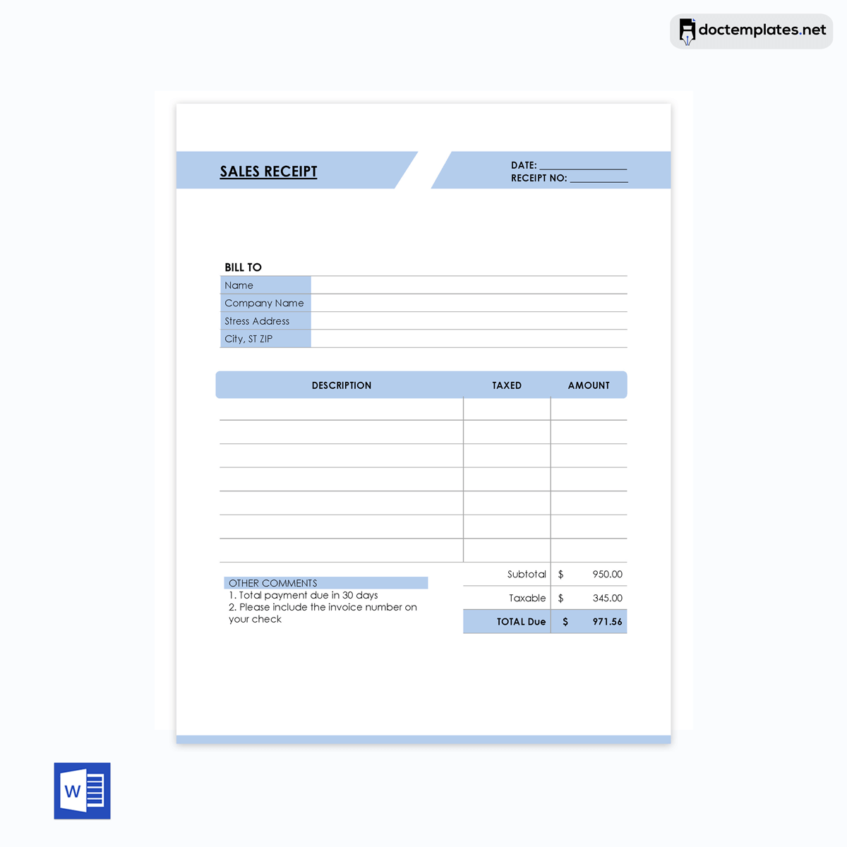  sales receipt book