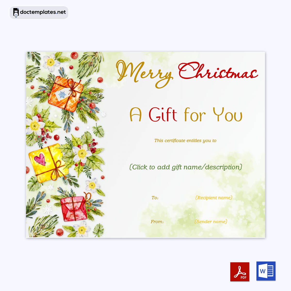 Image of Free holiday voucher template
Free holiday voucher template
03