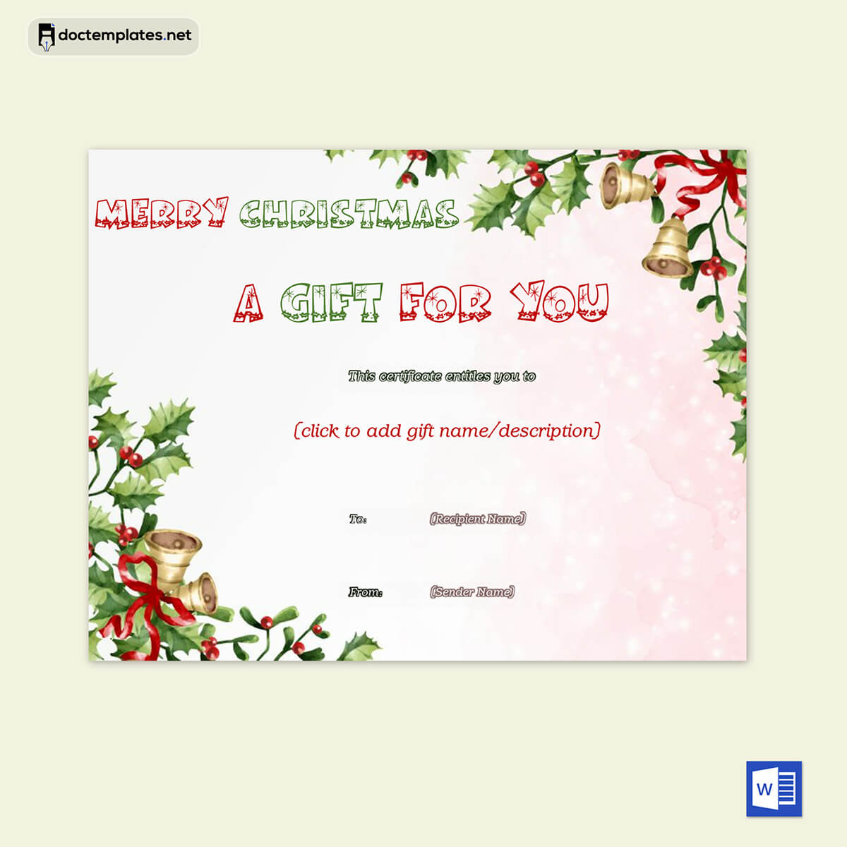 Image of Free holiday voucher template
Free holiday voucher template
04