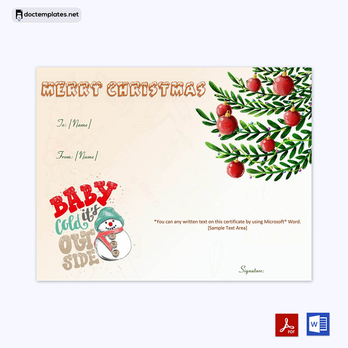  christmas gift certificate template free download 04