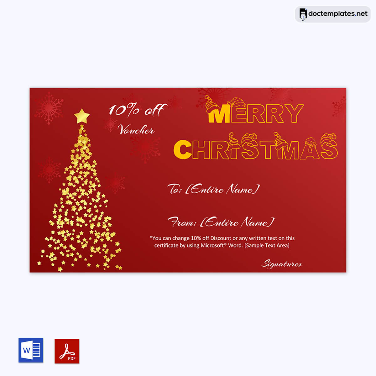 Image of Free Christmas gift certificate template Free Christmas gift certificate template 03