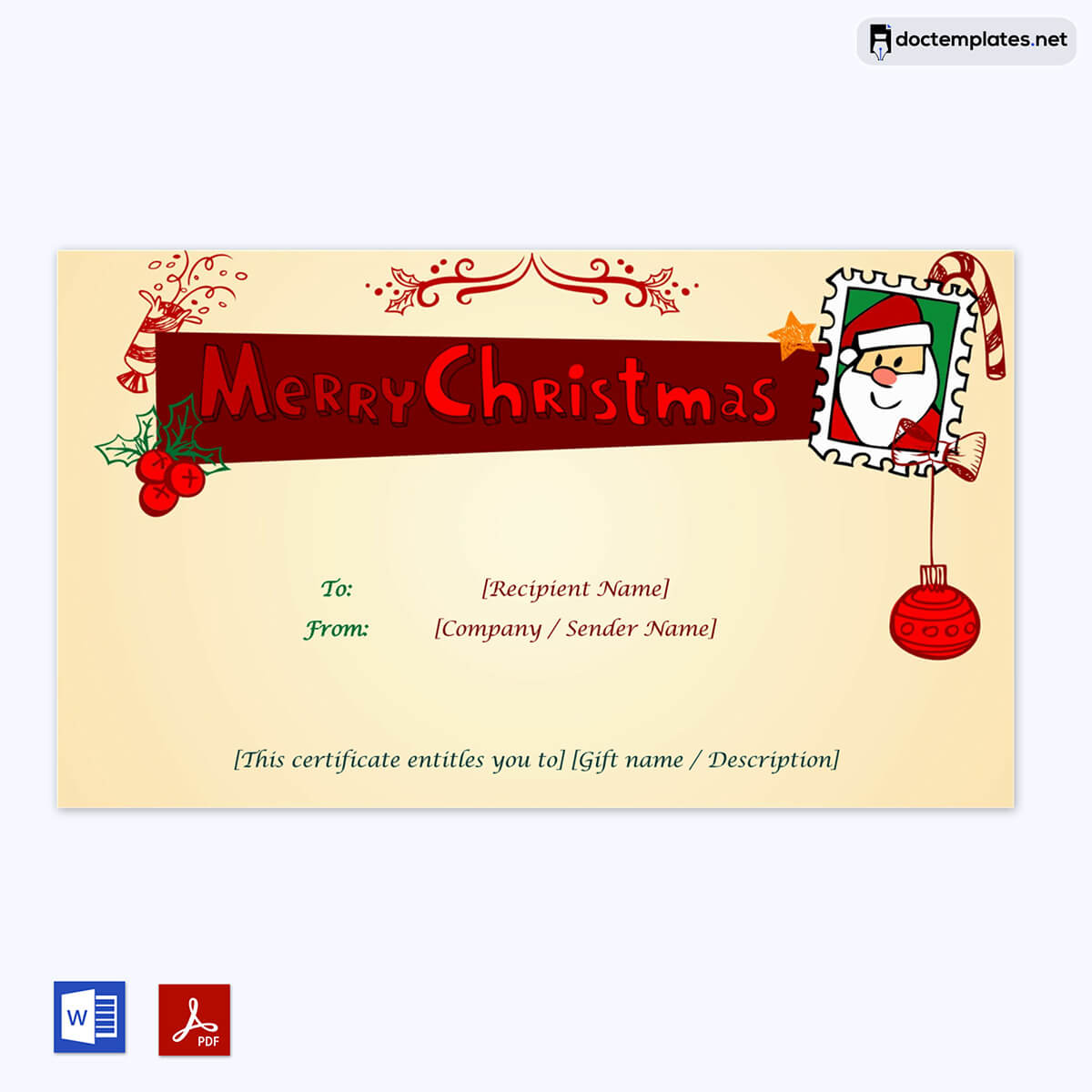  christmas gift certificate template free download 03