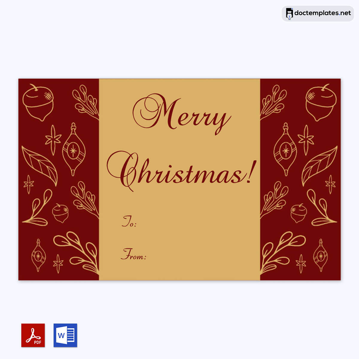 Christmas Gift Tag Template Maroon 2 Preview Image of Free gift Tag template Word
Free gift Tag template Word
01