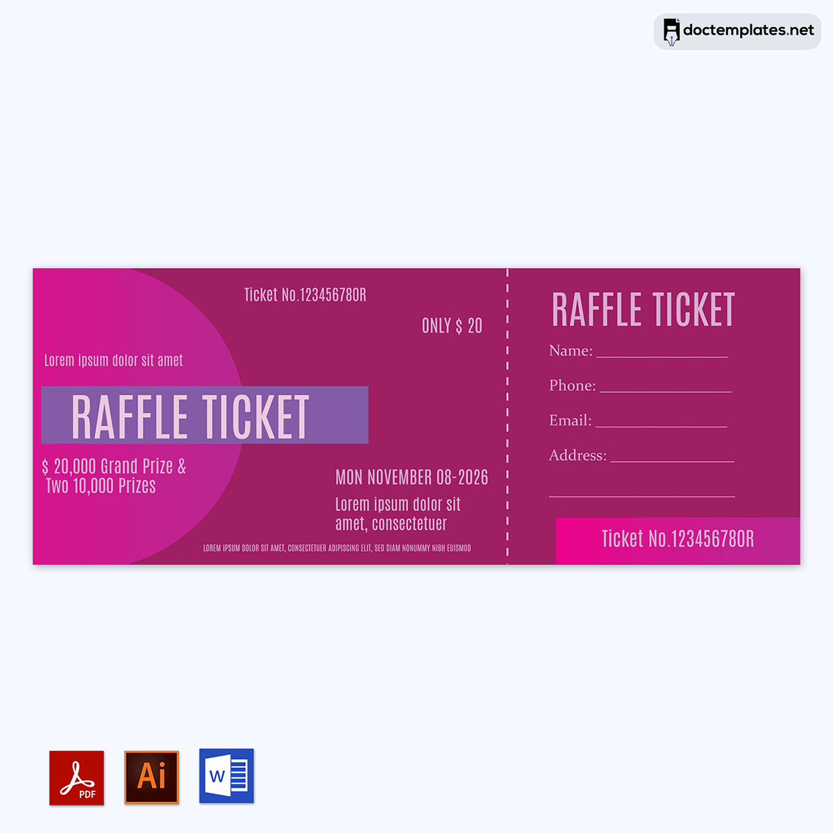 Image of Raffle Ticket Template Excel
Raffle Ticket Template Excel
