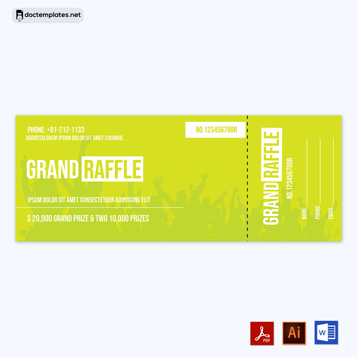 
numbered raffle ticket template free 01