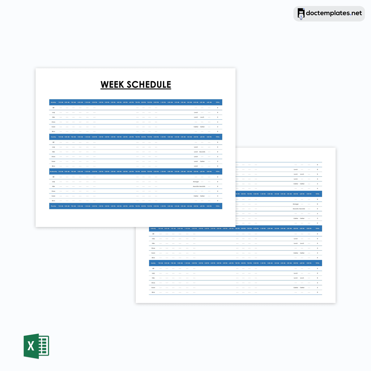 employee shift schedule excel template download