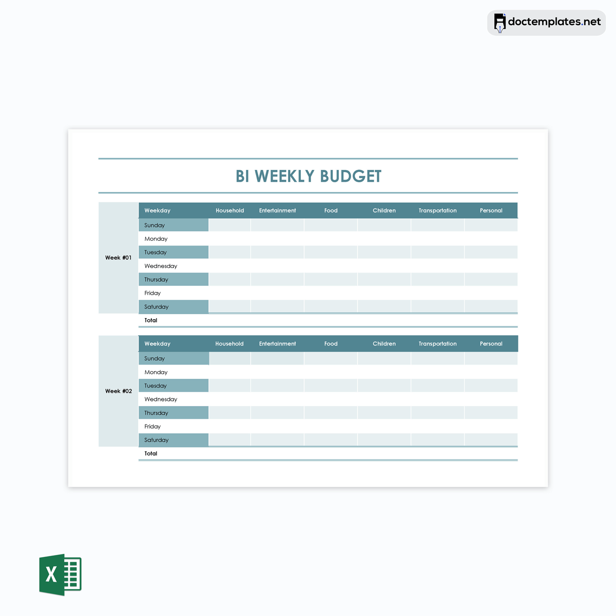 
bi weekly budget template free