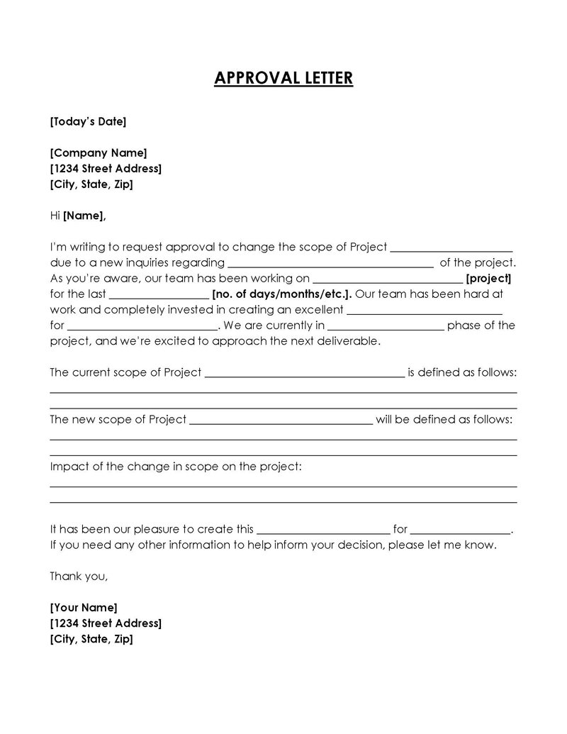 
approval letter sample