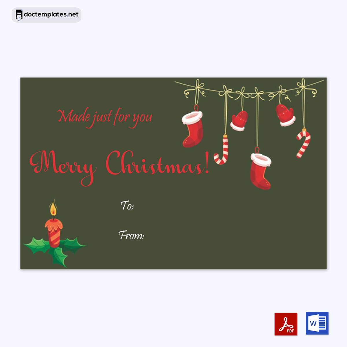 large gift tag template word