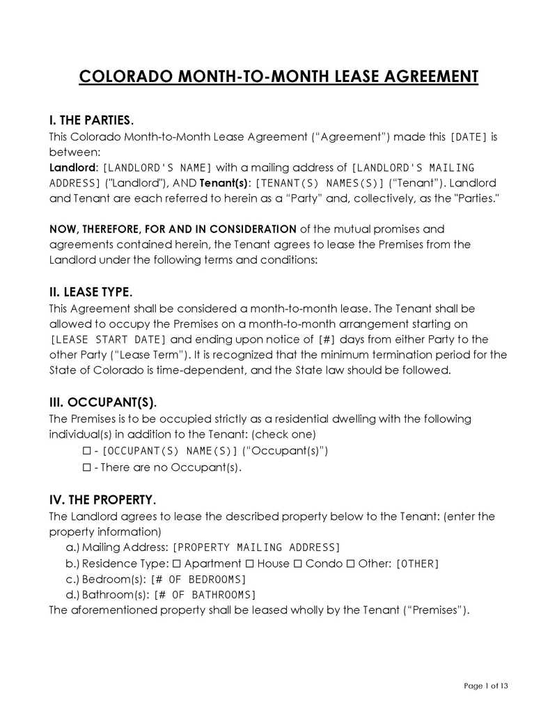 Colorado Month to Month LA Colorado Month to Month LA
