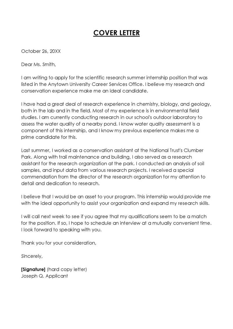 
simple cover letter template