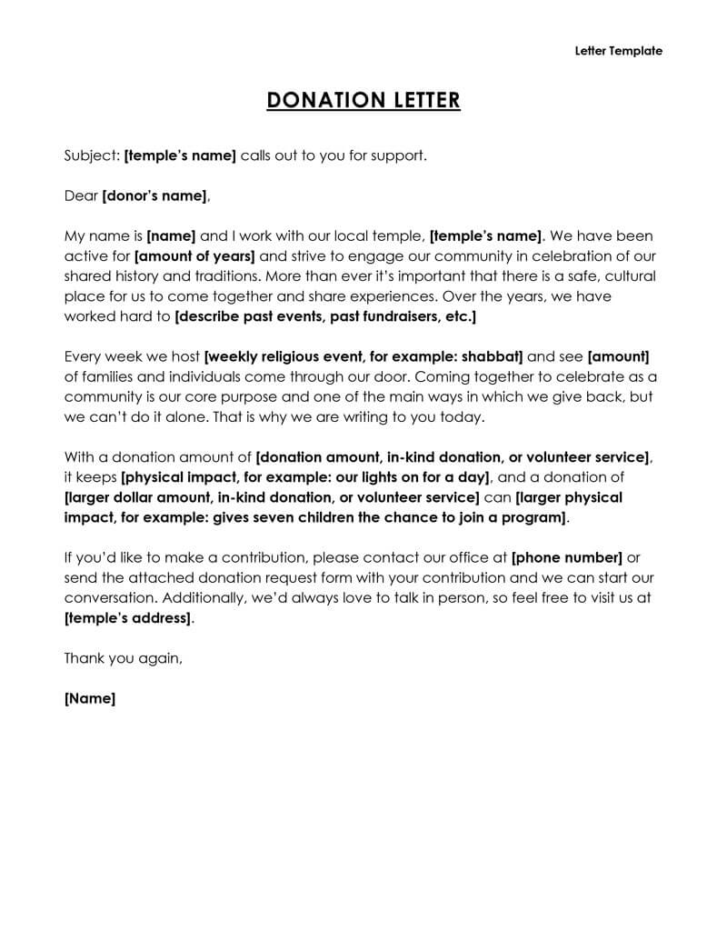 Donation letter for school
