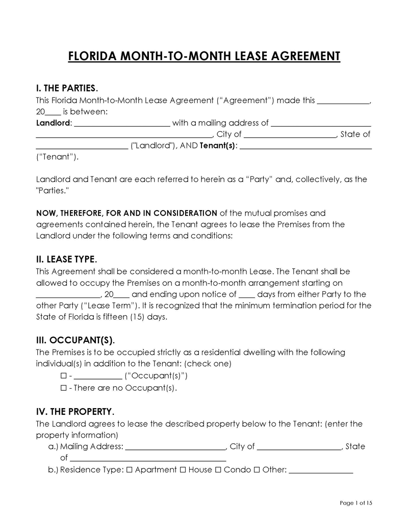 Florida Month to Month LA Florida Month to Month LA