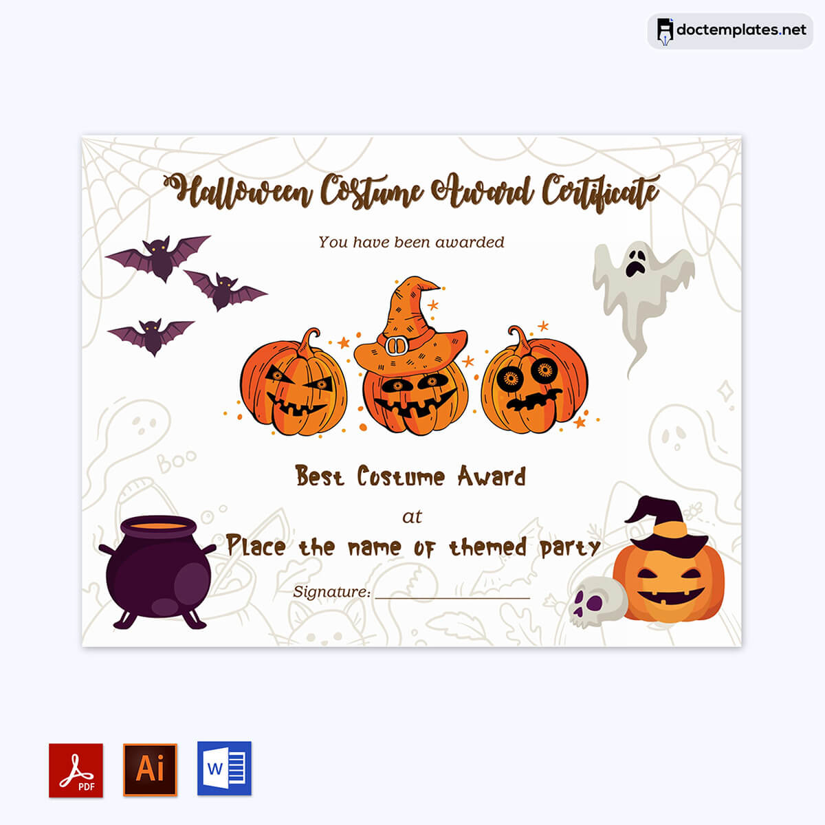 free halloween certificate template