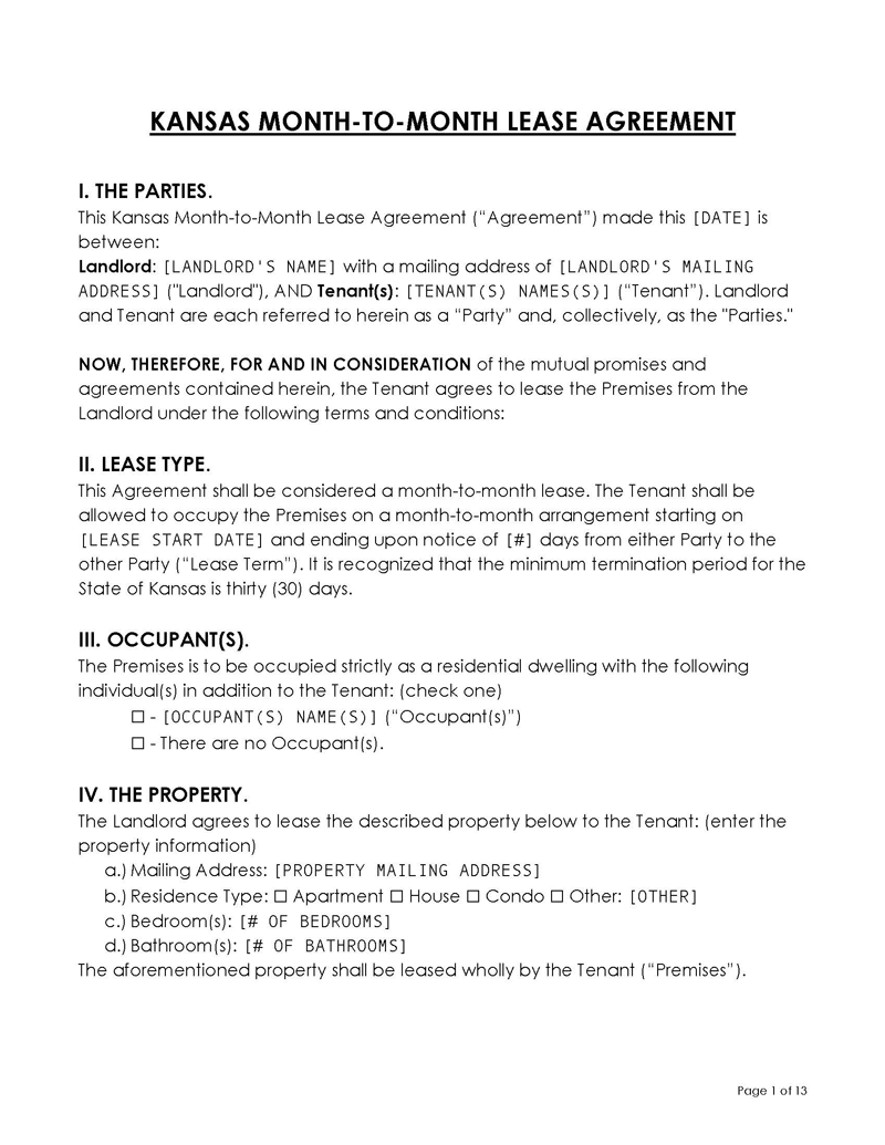 Kansas Month to Month LA Kansas Month to Month LA