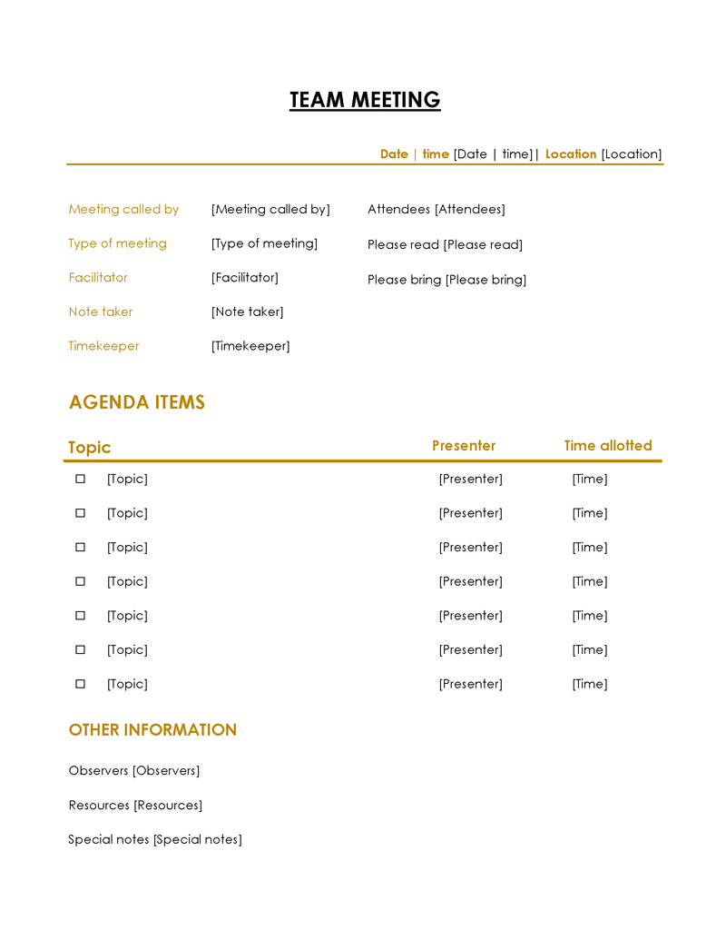 Meeting Agenda 3kp9z1t 10 22 16 1 Sample meeting agenda