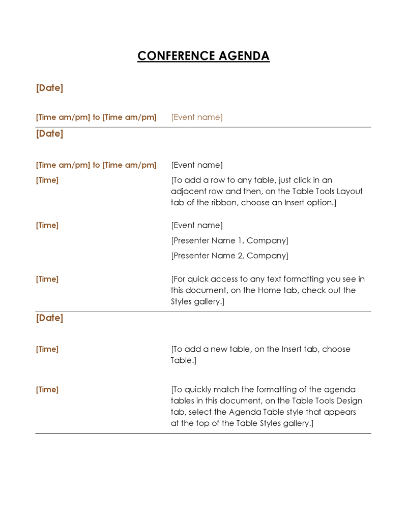 Meeting Agenda 3kp9z1t 10 22 19 1 Meeting agenda template Word