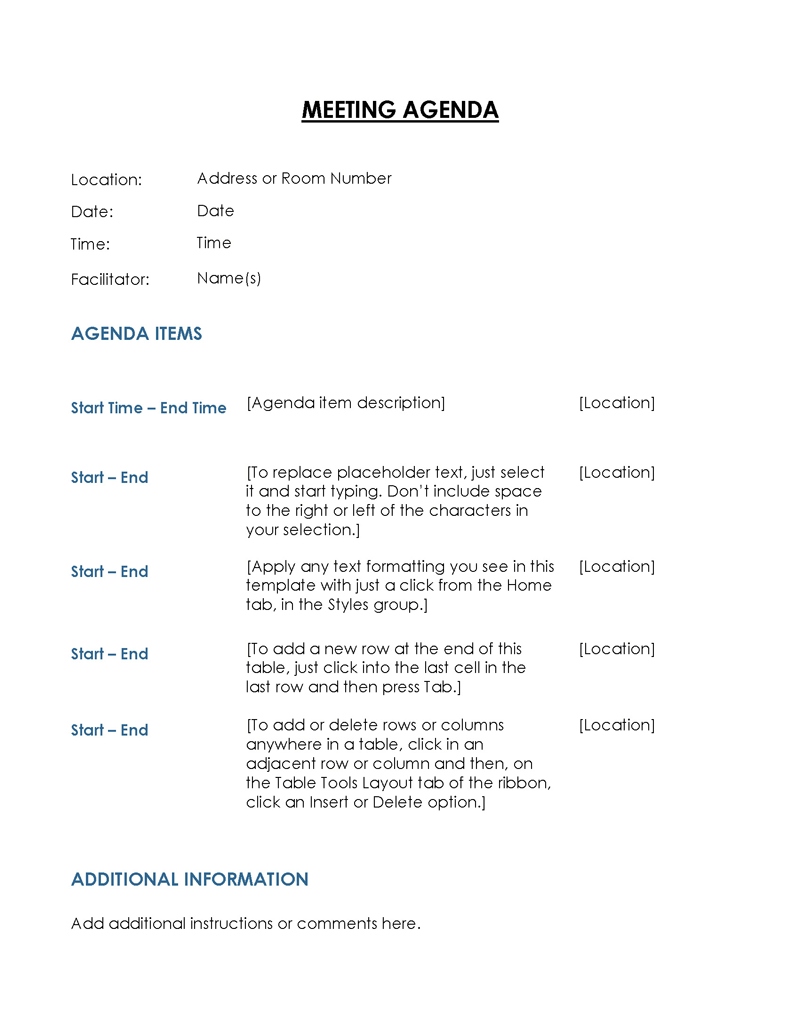Meeting Agenda 3kp9z1t 10 22 5 Simple meeting agenda