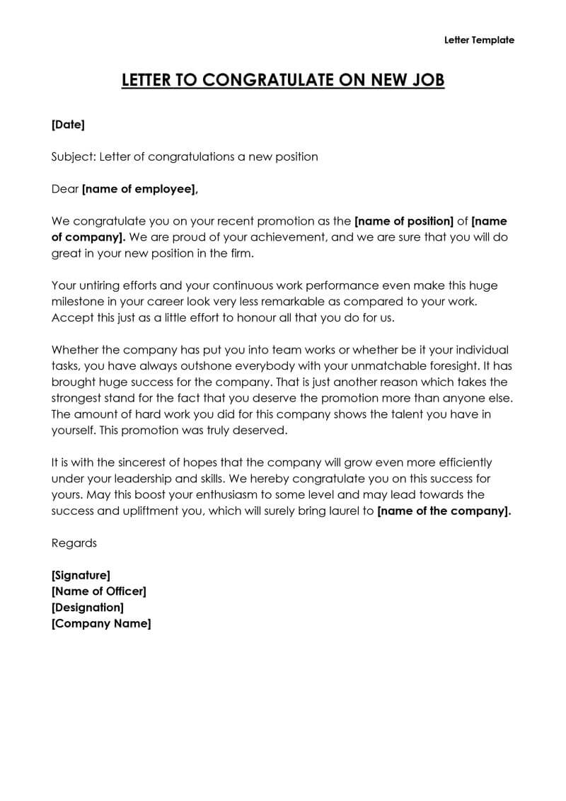 Letter of congratulations to a friend
