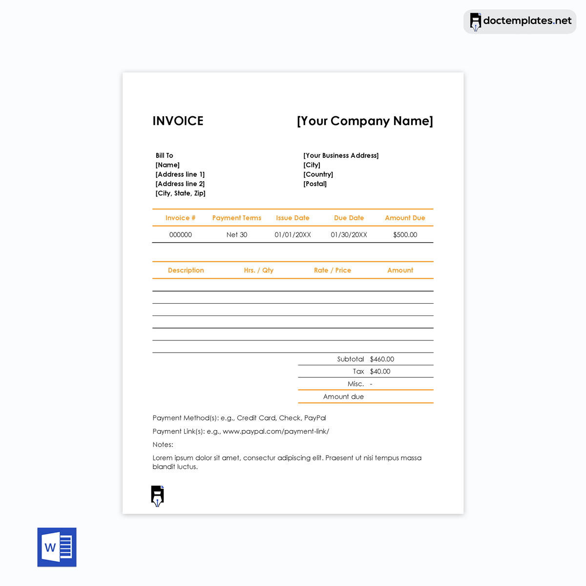  hourly invoice template excel-02