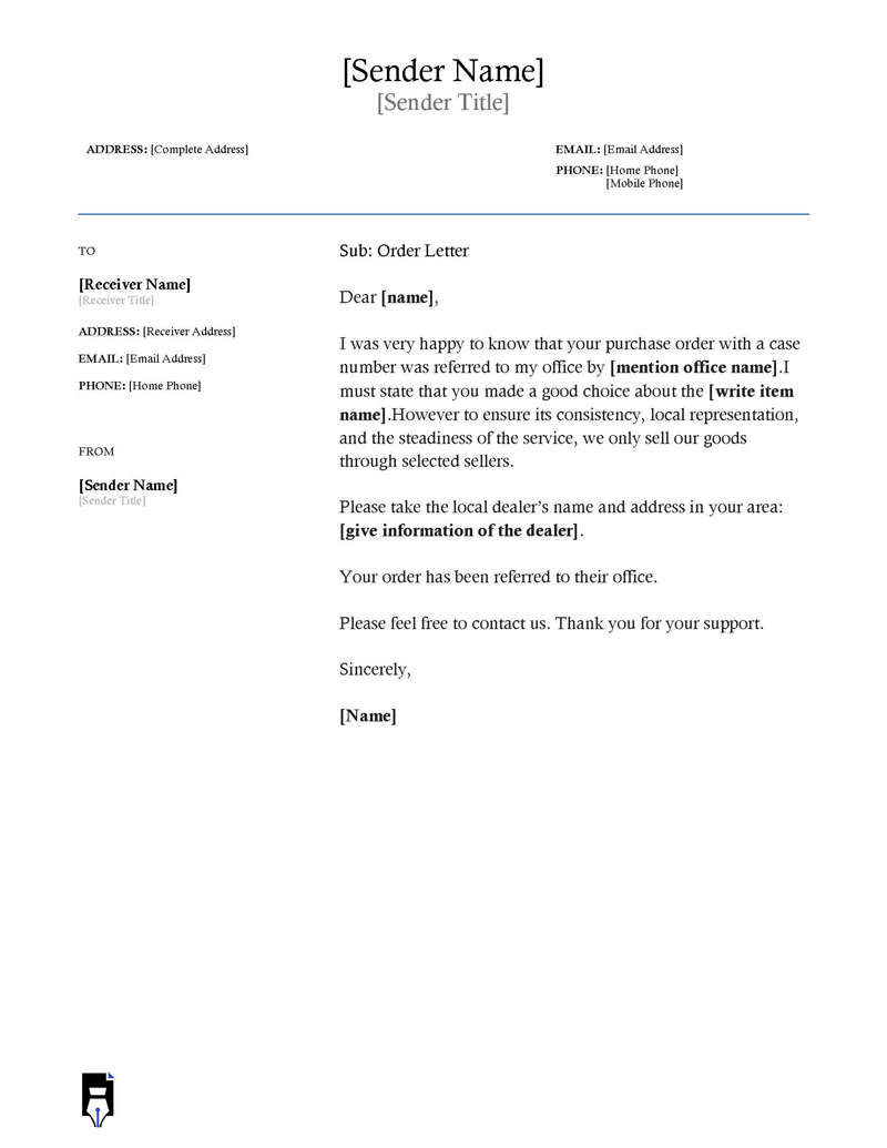 Complaint letter
