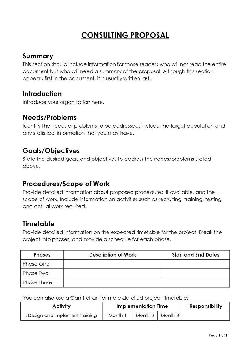 consulting proposal template doc