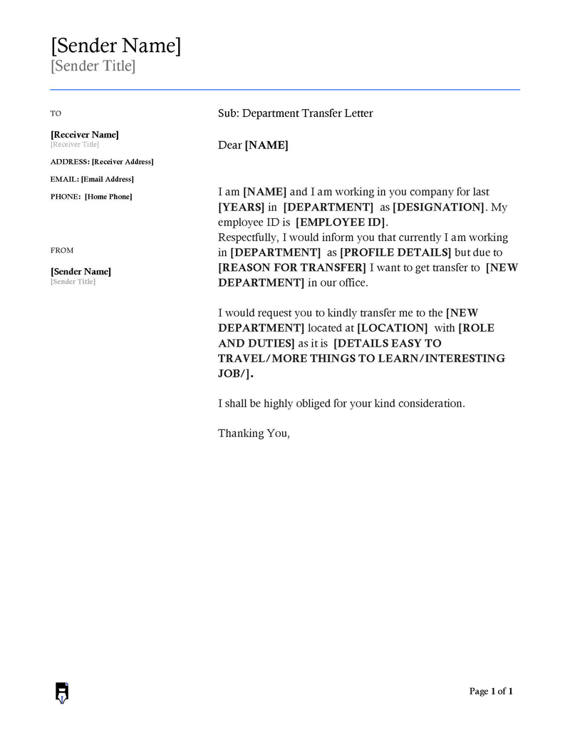 Department Transfer Letter word 05