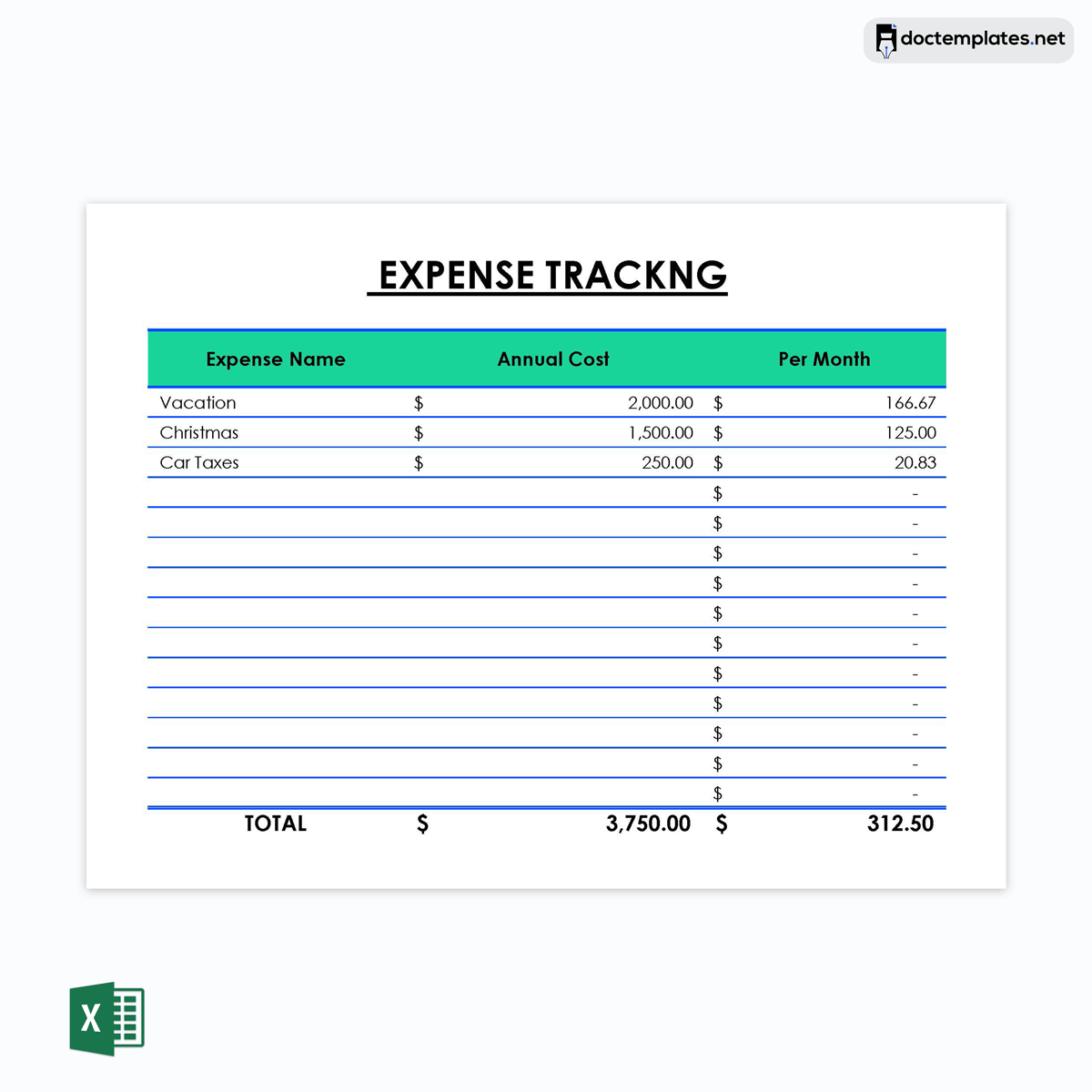 expense report template excel
free expense report
