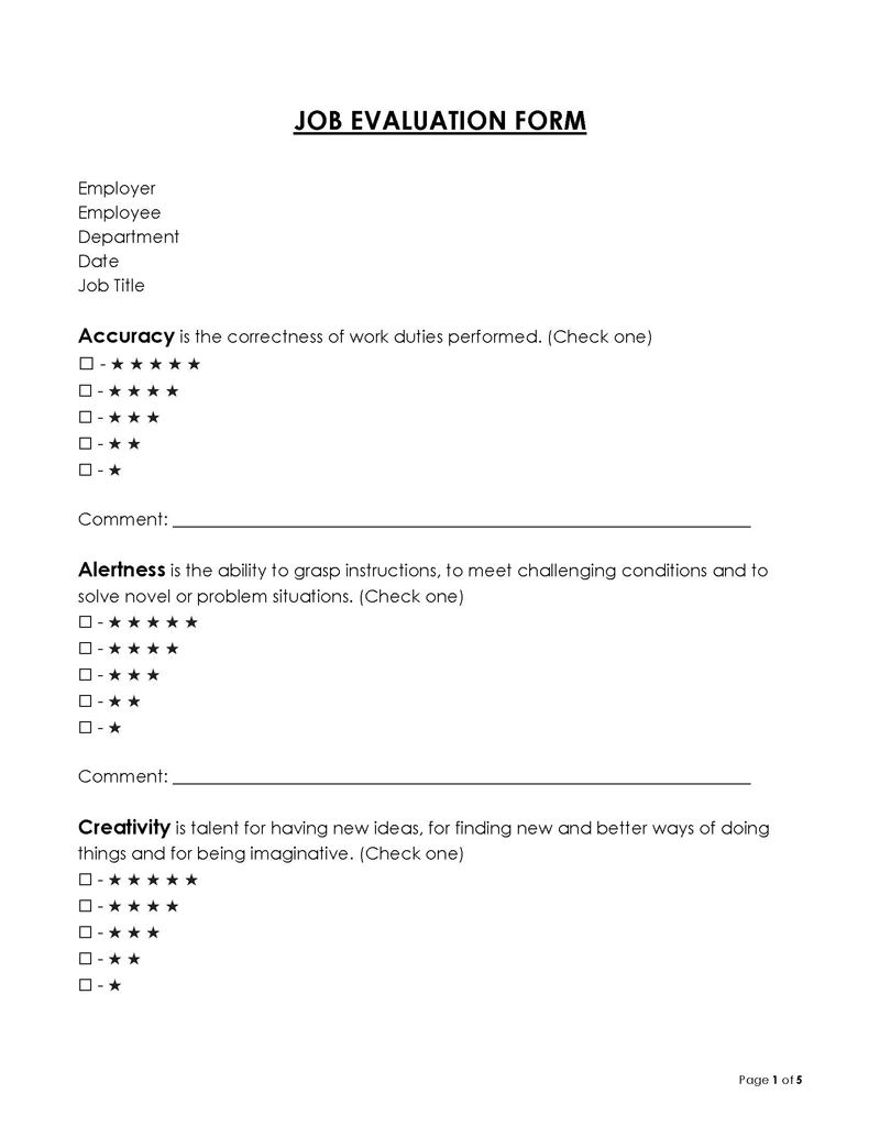 free employee performance review template excel