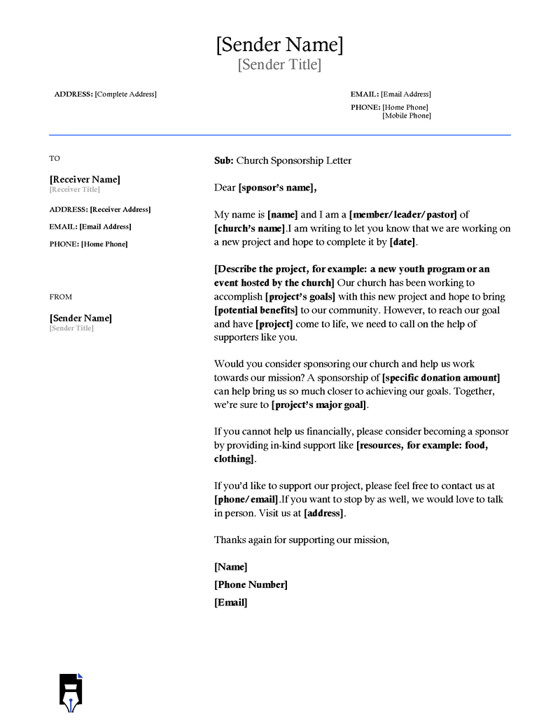 Sponsorship letter for project-05