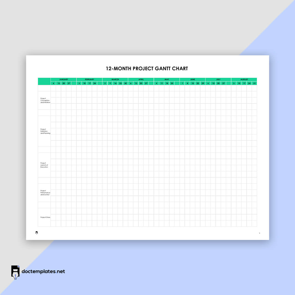 10+ FREE Editable Gantt Chart Templates