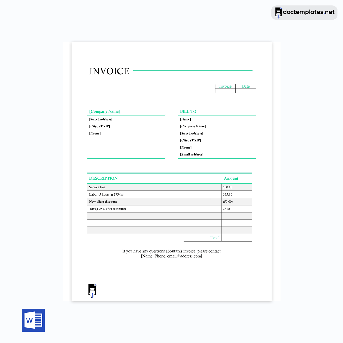 Simple invoice template
-01
