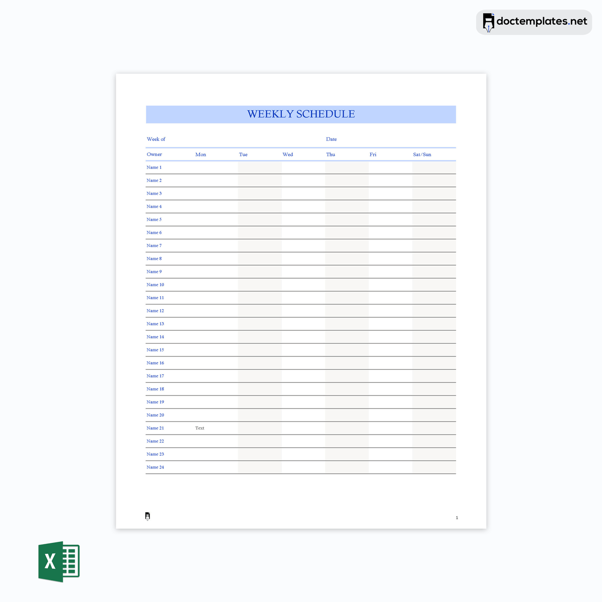 Monthly schedule template Excel-10