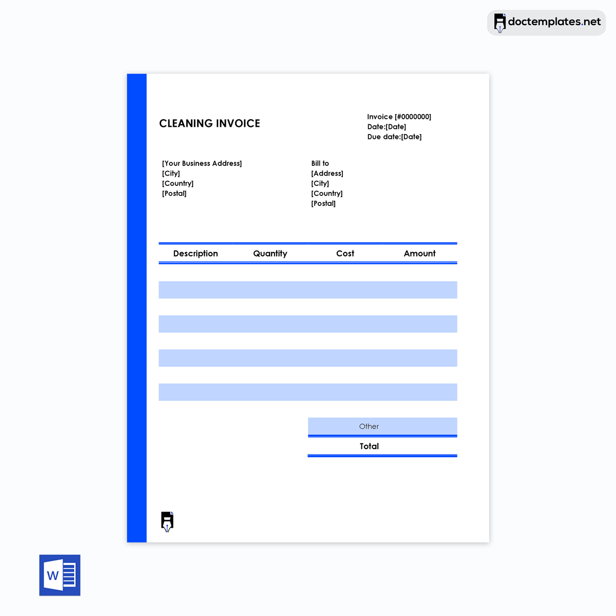 Fake cleaning invoice-04 