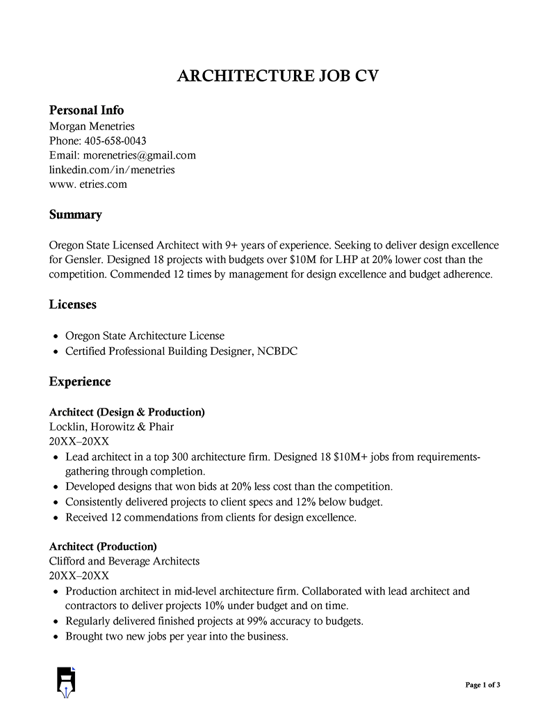 Fresh graduate architect resume-08