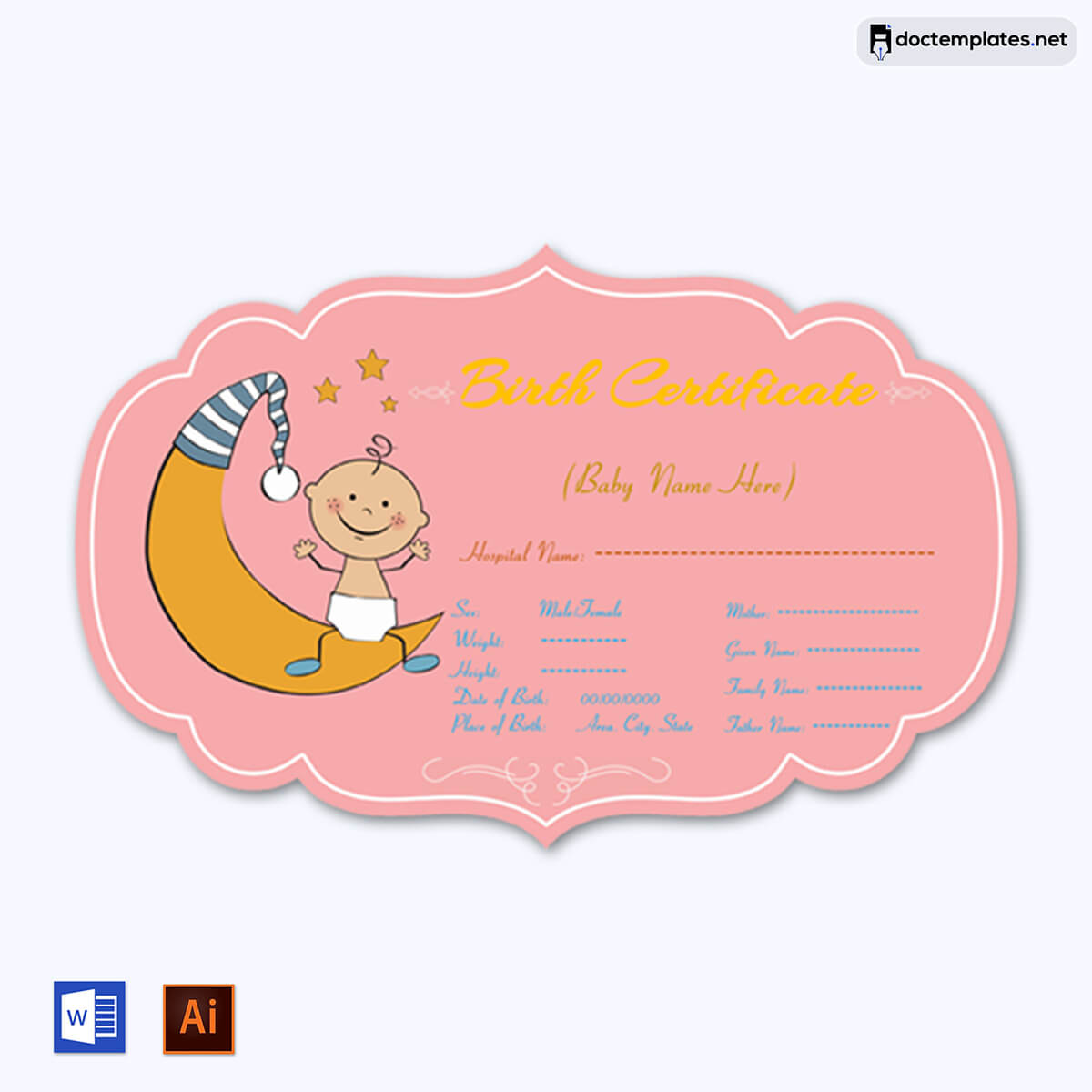 
birth certificate template word 02