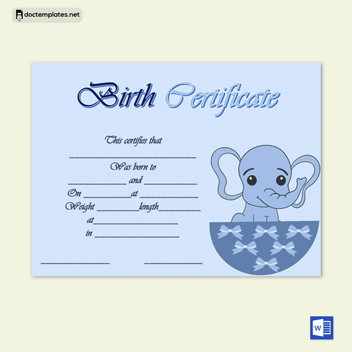 Image of Free birth certificate template
Free birth certificate template
 02