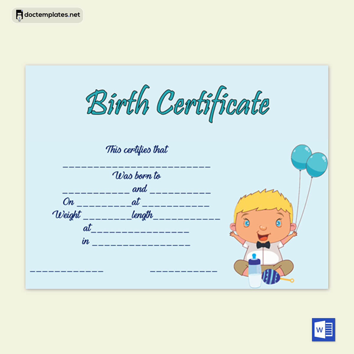 
birth certificate template google docs 02