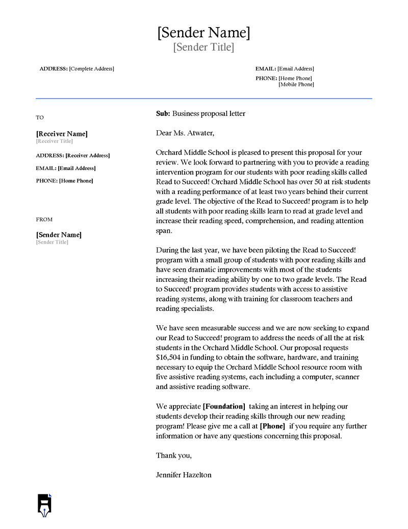 Business proposal letter sample pdf -08