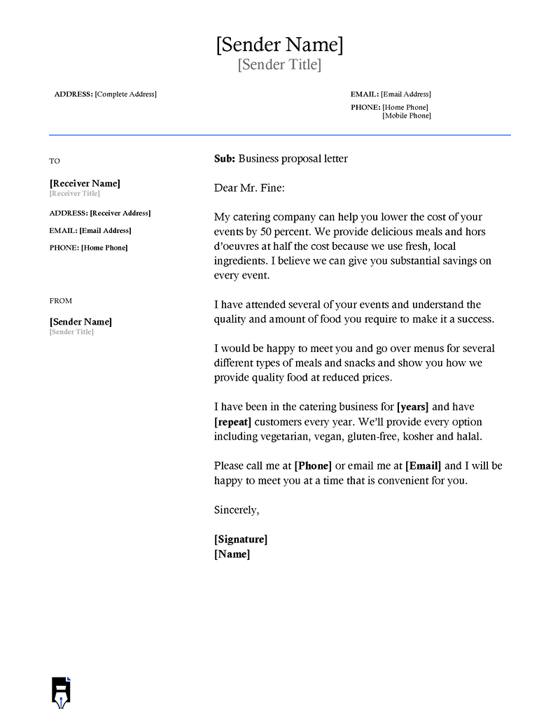 Sample business proposal letter for services -09