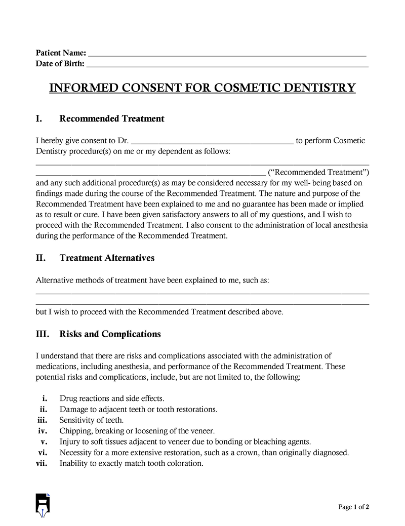  ada consent forms