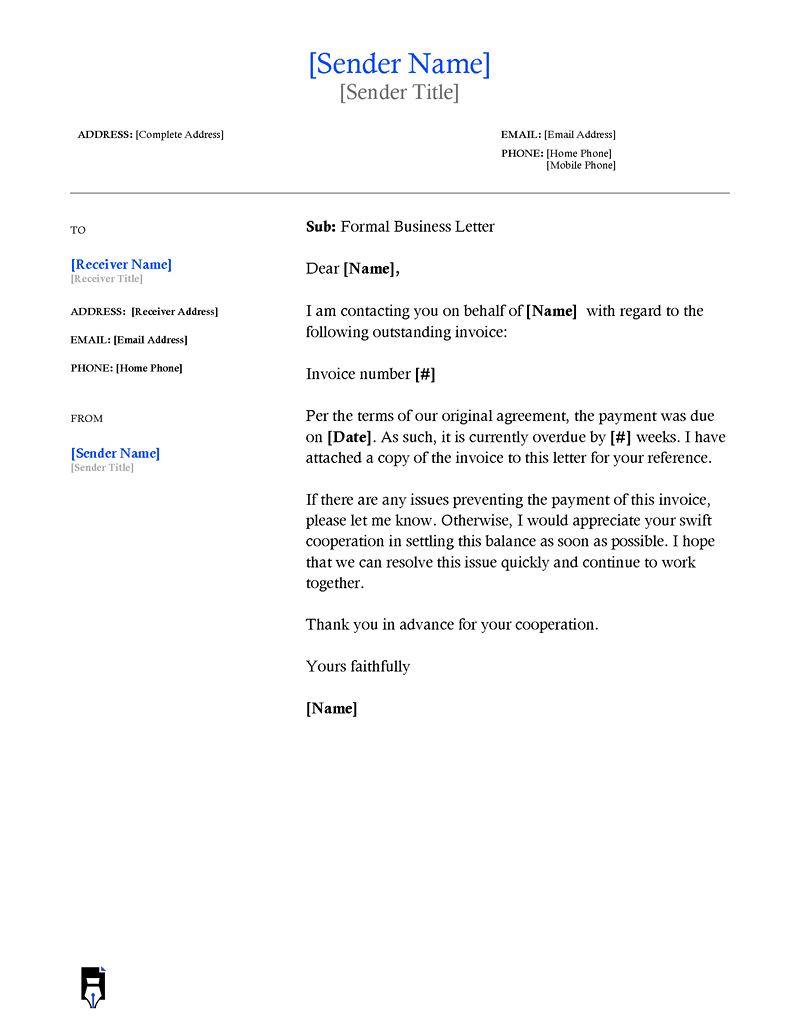 Business letter example for students-
05