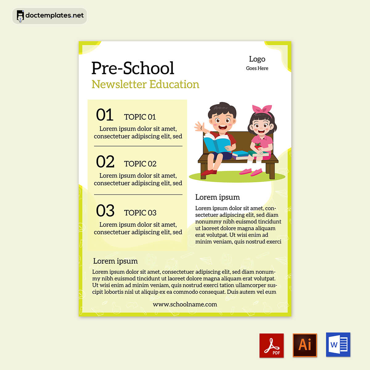 preschool newsletter template editable 01