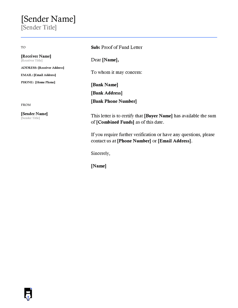 Proof of Fund Letter Template-02
