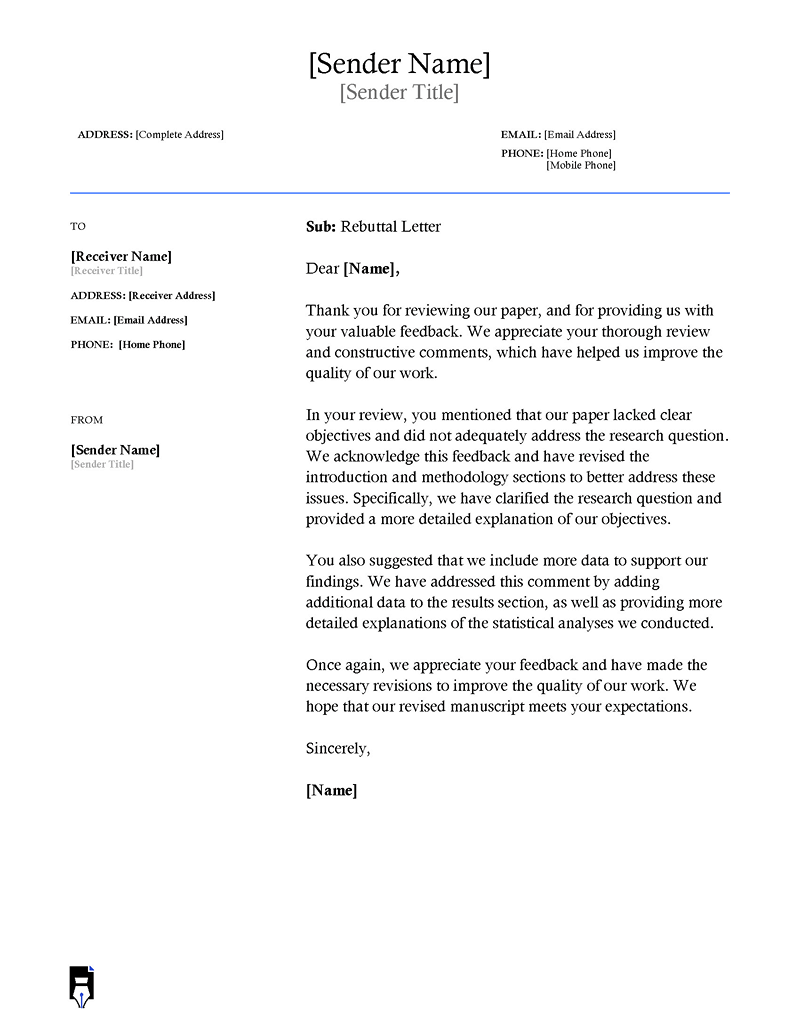 Example of rebuttal letter to employer-01