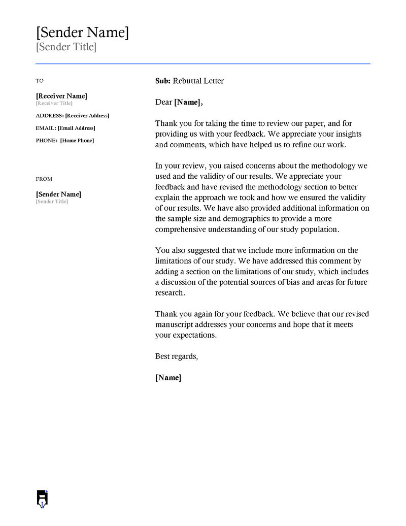 Academic rebuttal letter example-02